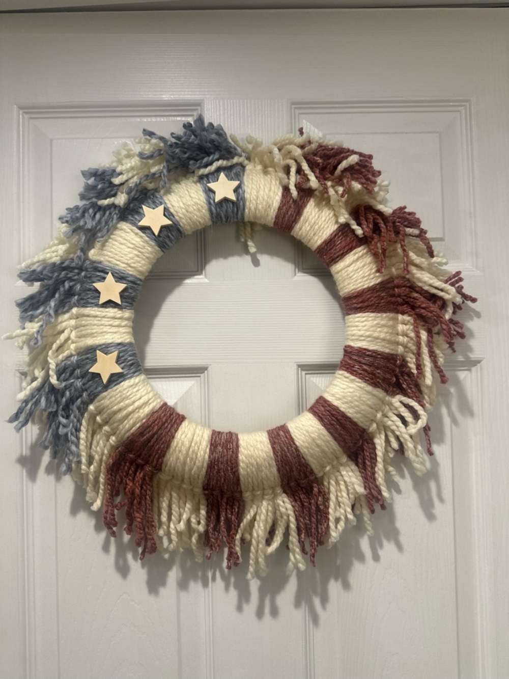 Handmade Farmhouse Patriotic Wreath
